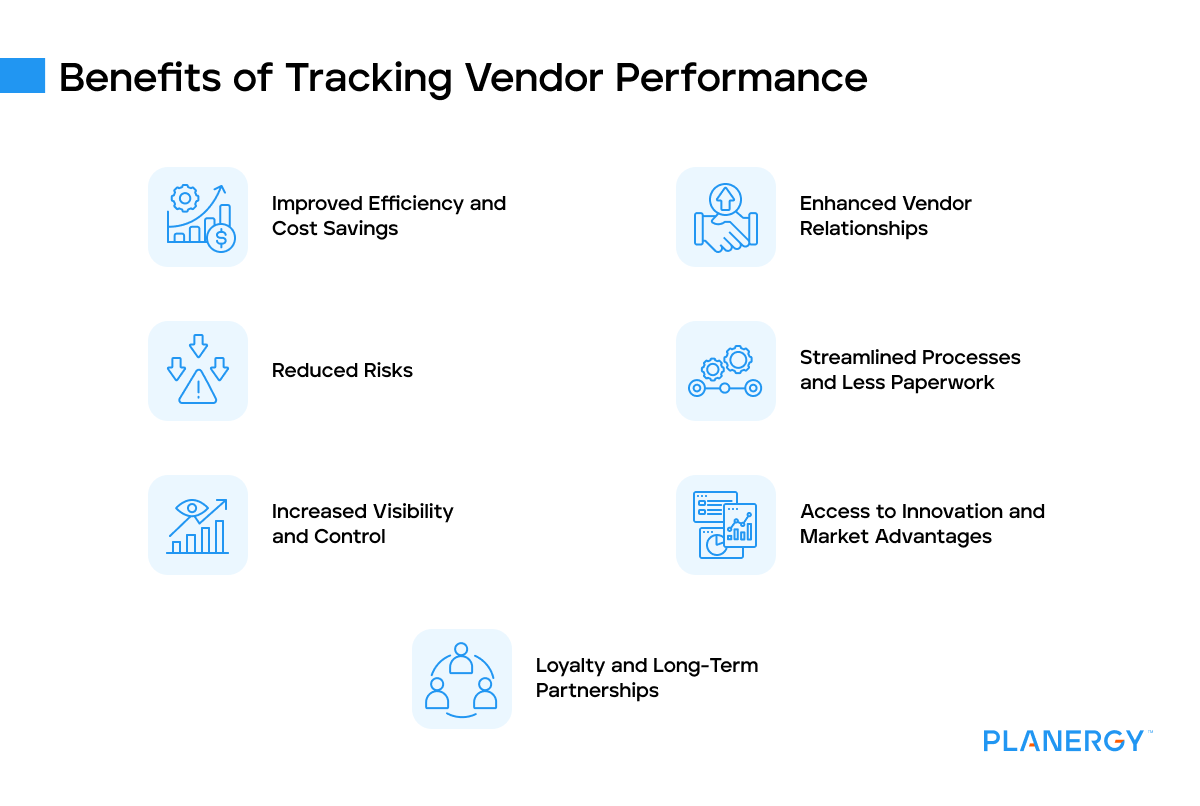 Benefits of tracking vendor performance