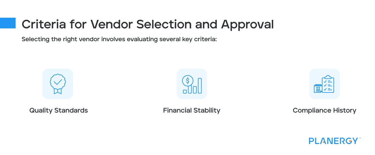 Criteria for Vendor Selection and Approval