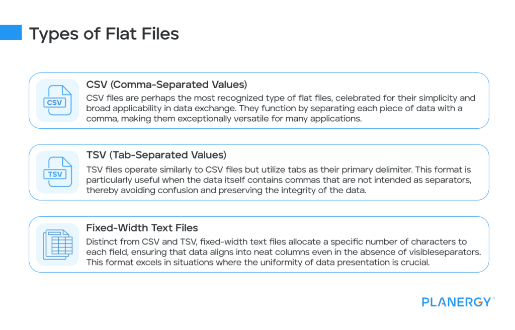 Flat Files & Flat File Databases Explained | PLANERGY Software