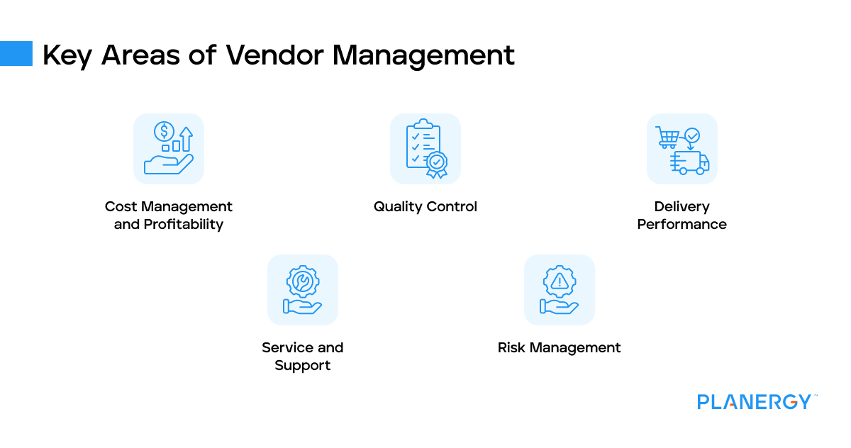 Key areas of vendor management