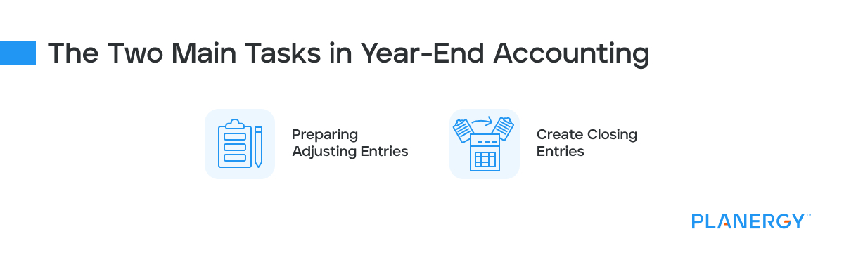 Two main tasks in year-end accounting