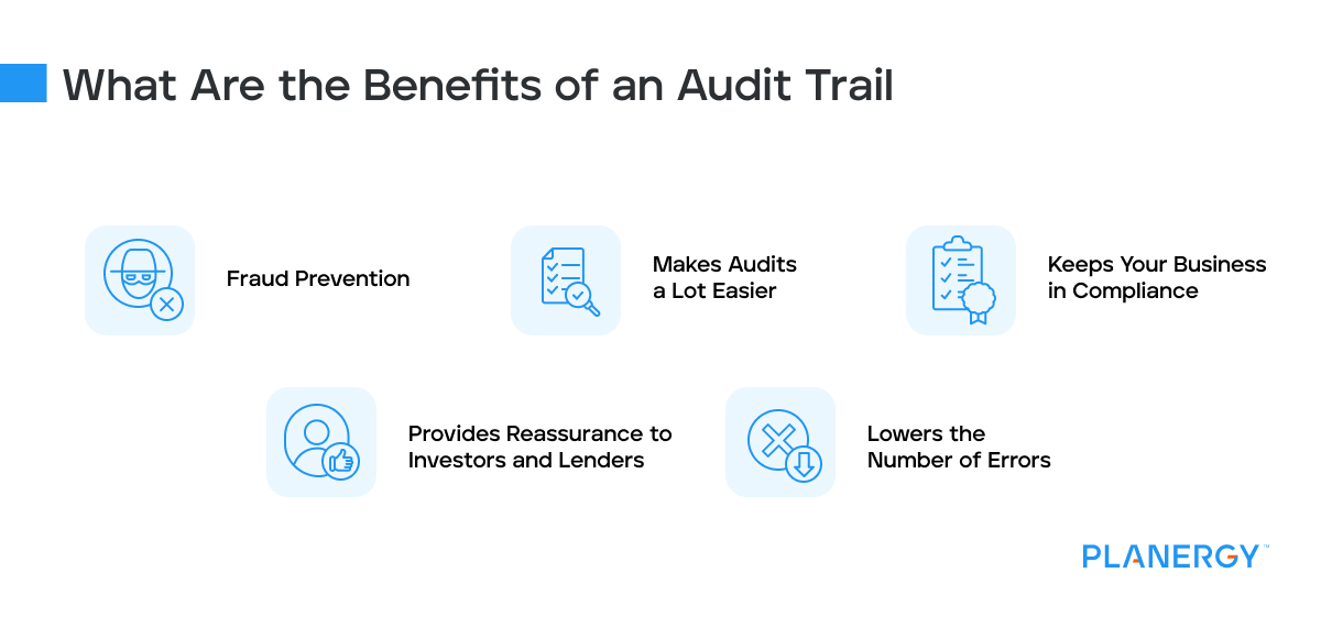 What are the benefits of an audit trail