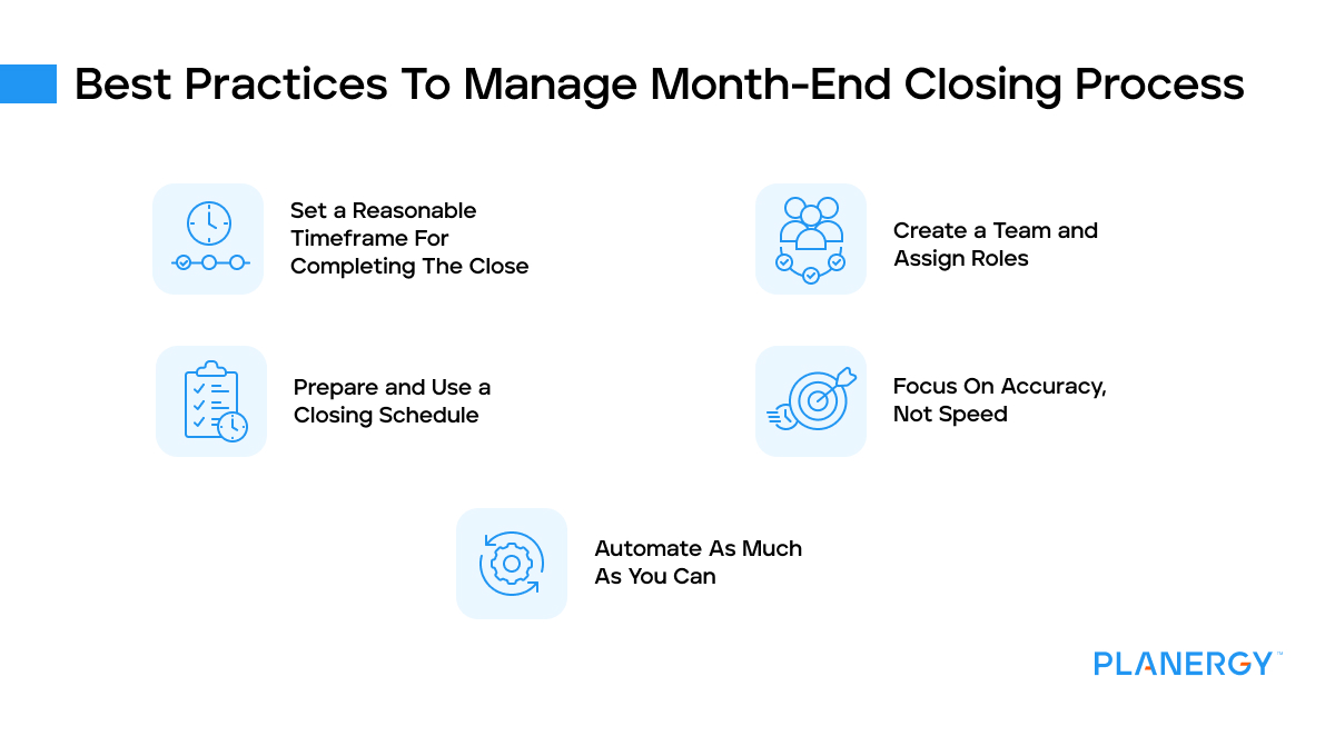 Best practices to manage month-end closing process