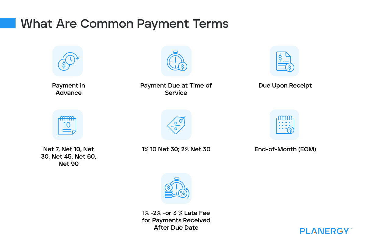 What are common payment terms