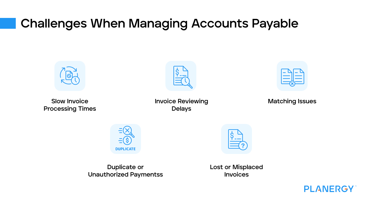 Challenges when managing accounts payable