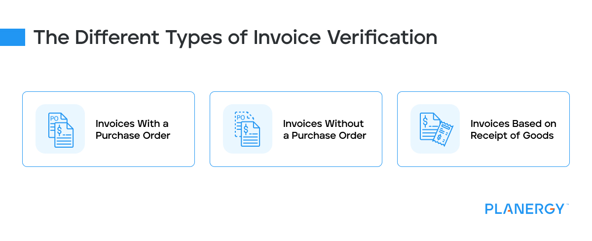 The different types of invoice verification