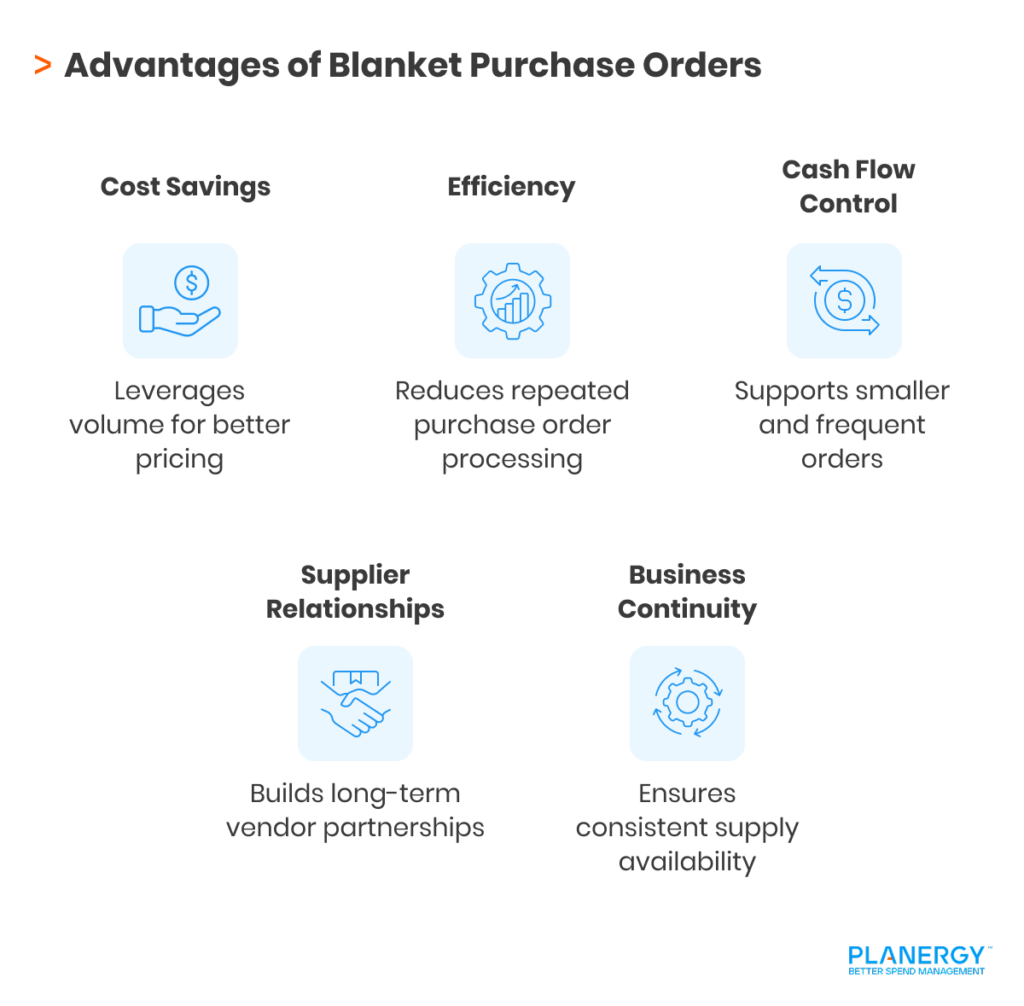 Advantages of Blanket Purchase Orders