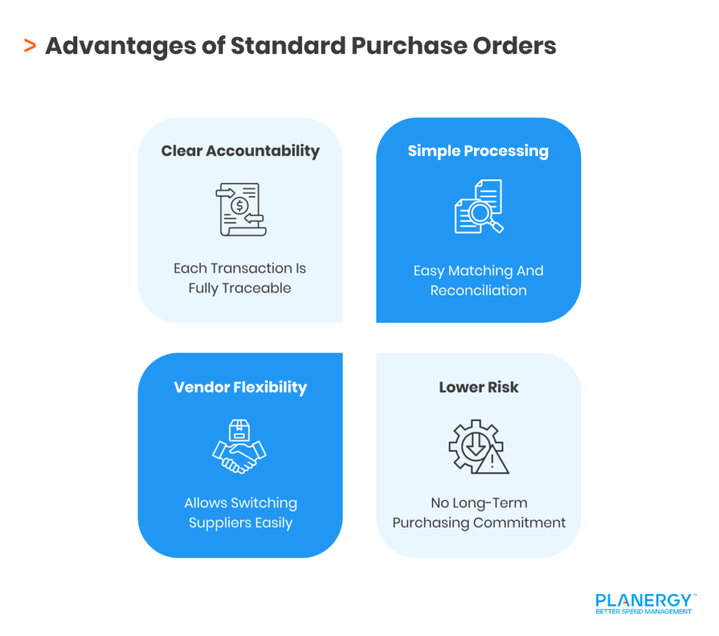 Advantages of Standard Purchase Orders