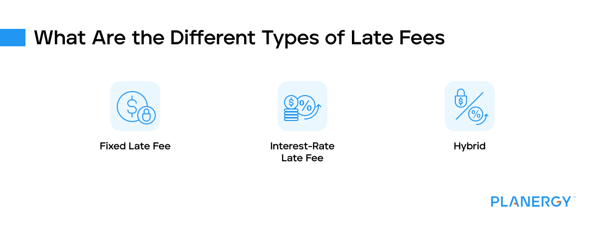What are the different types of late fees