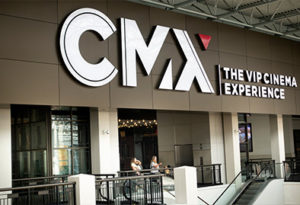 CMX Cinemas Building Entrance With Logo