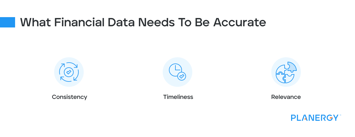 What financial data needs to be accurate