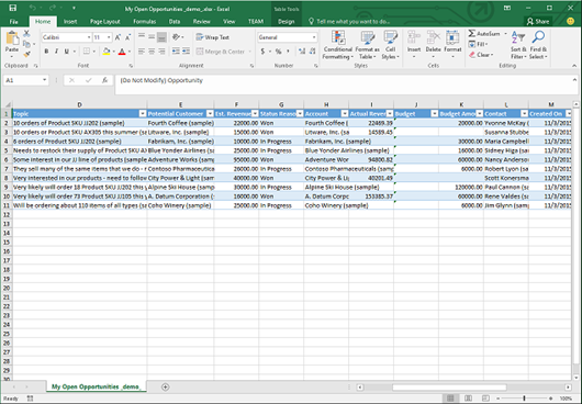 Database management in Excel