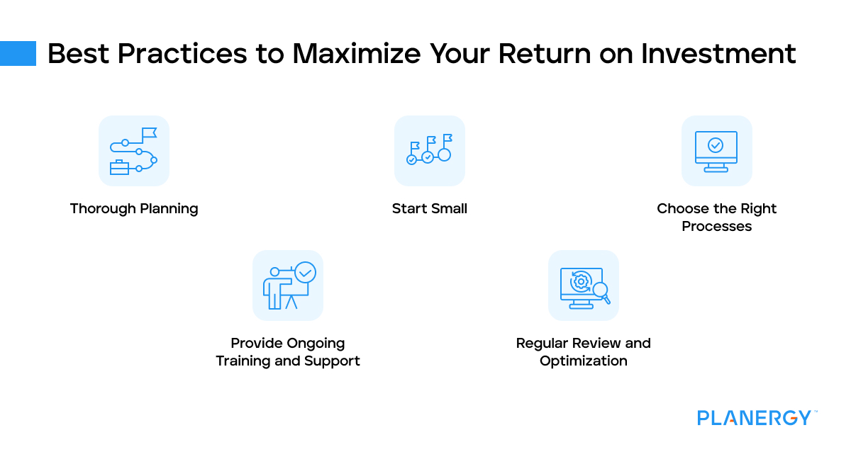 Best practices to maximize your return on investment