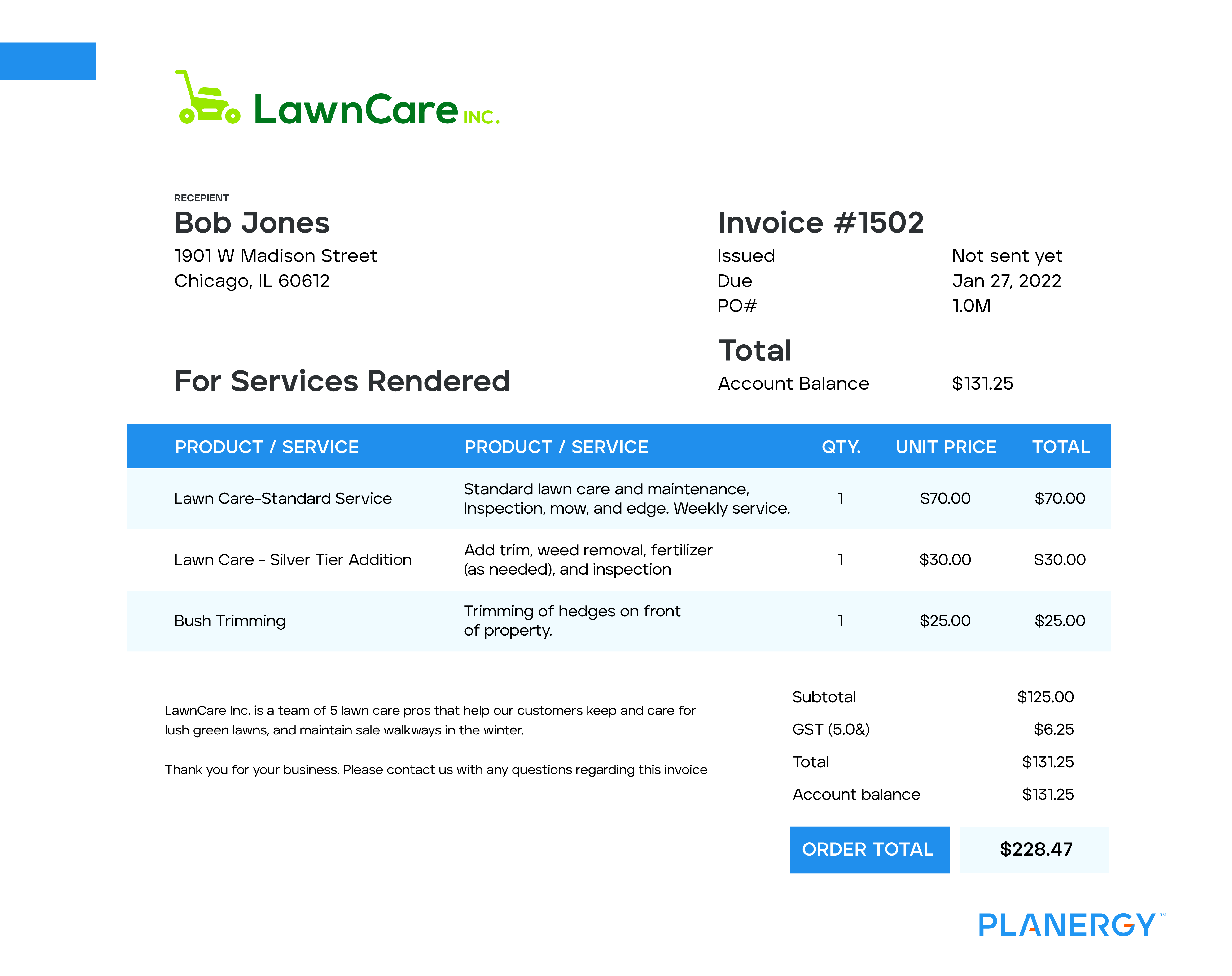 Invoice Example