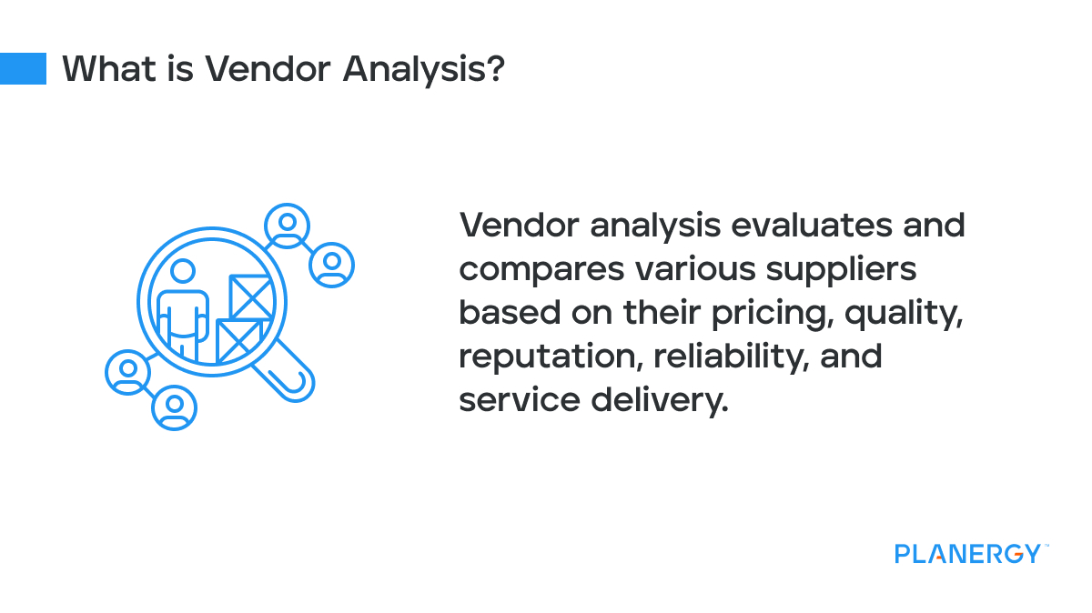 What is vendor analysis