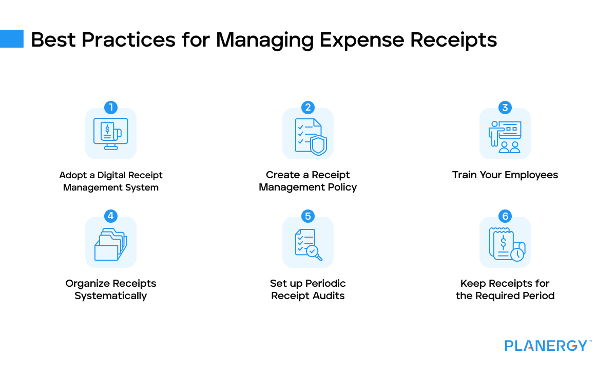 Best practices for managing expense receipts