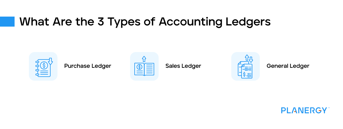 What are the 3 types of accounting ledgers