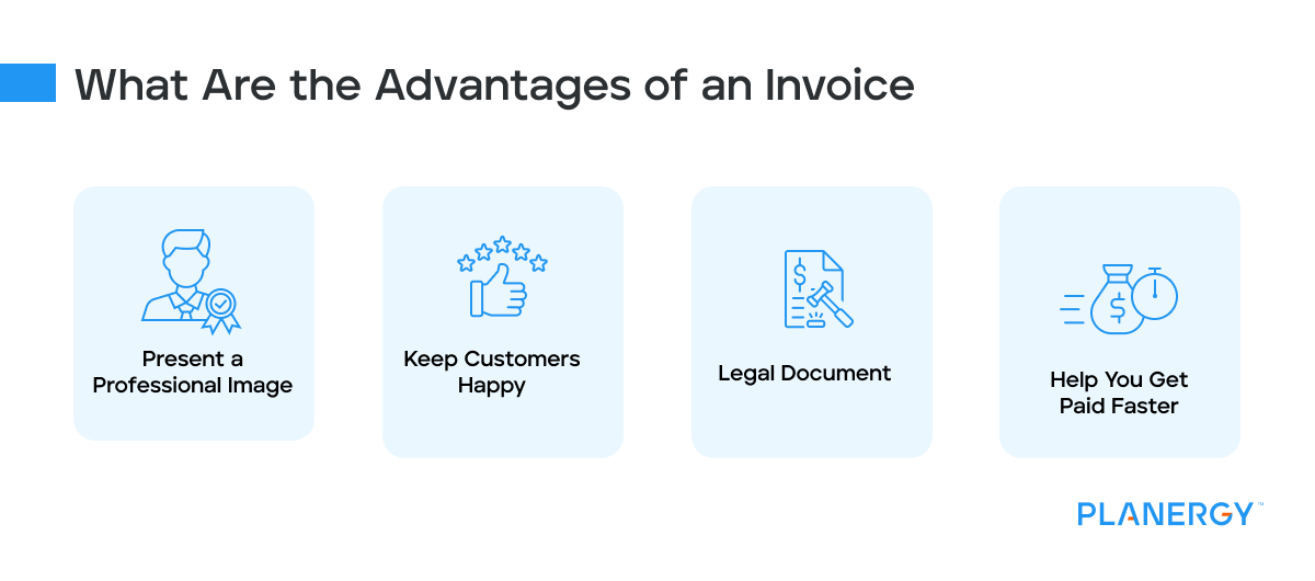 What are the advantages o an invoice