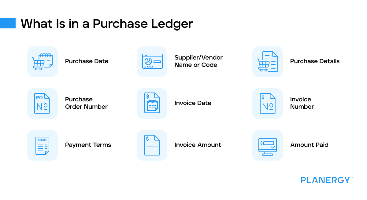 What is in a purchase ledger