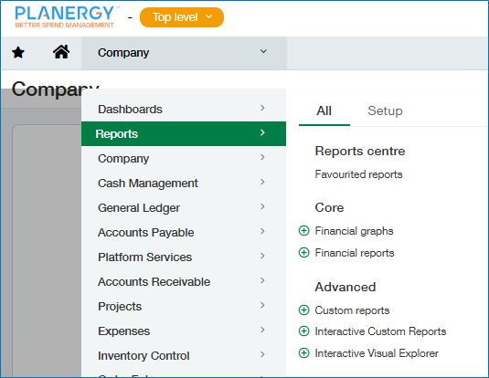 Sage Intacct Reports Center