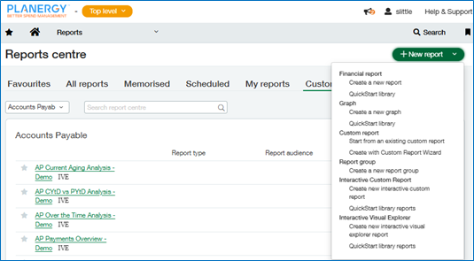 Sage Intacct Create a Financial Report